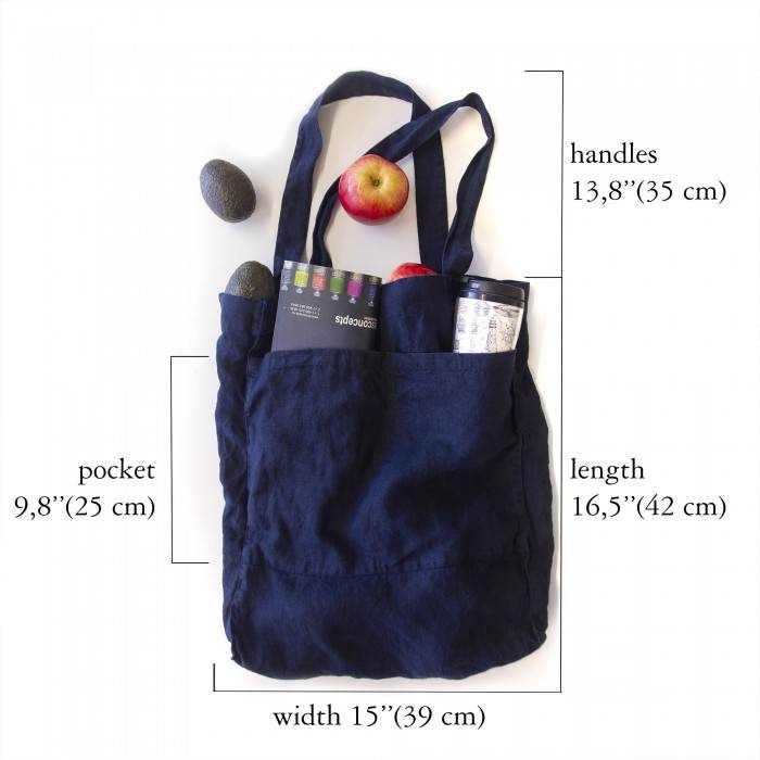 LINEN BAG with pockets