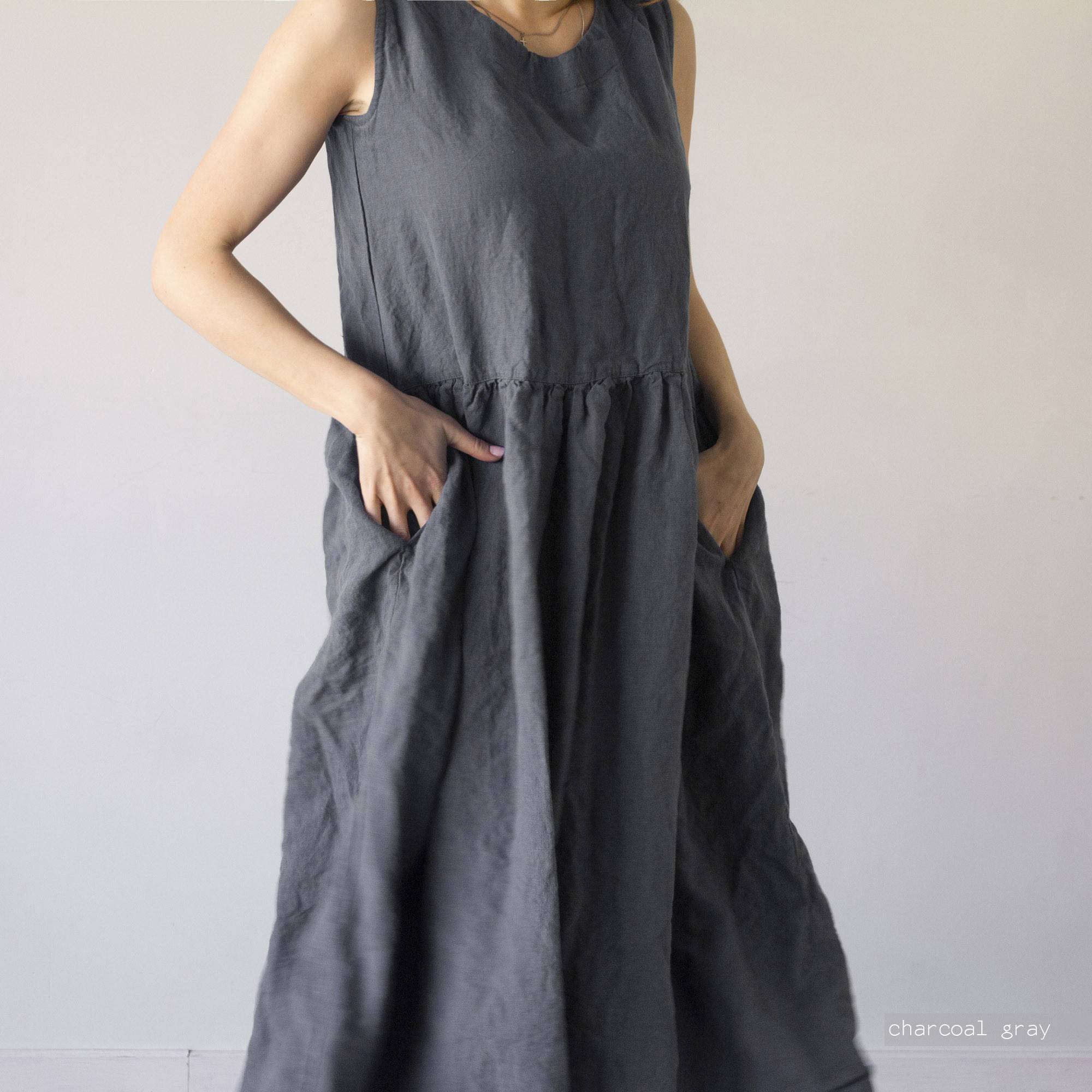 Oversized linen dress tulpan | Len.Ok